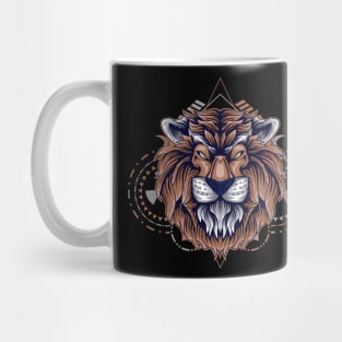 lion head front retro Mug